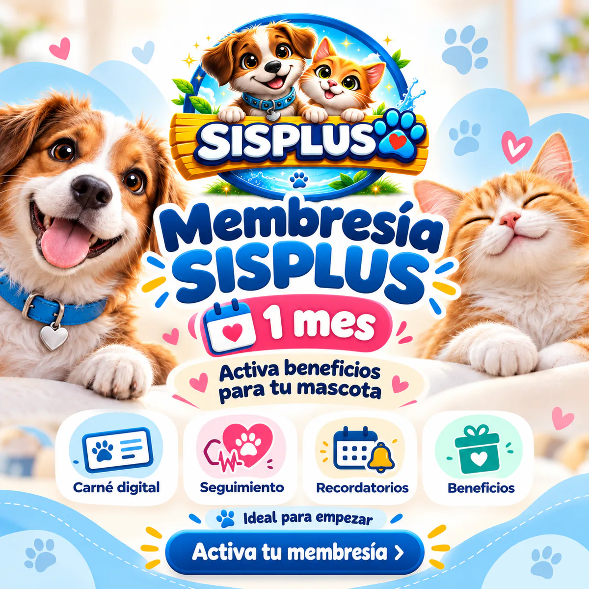 🐾 Membresía SISPLUS Digital | 1 mes